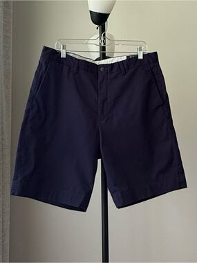 Polo by Ralph Lauren Navy Flat Front Chino Shorts